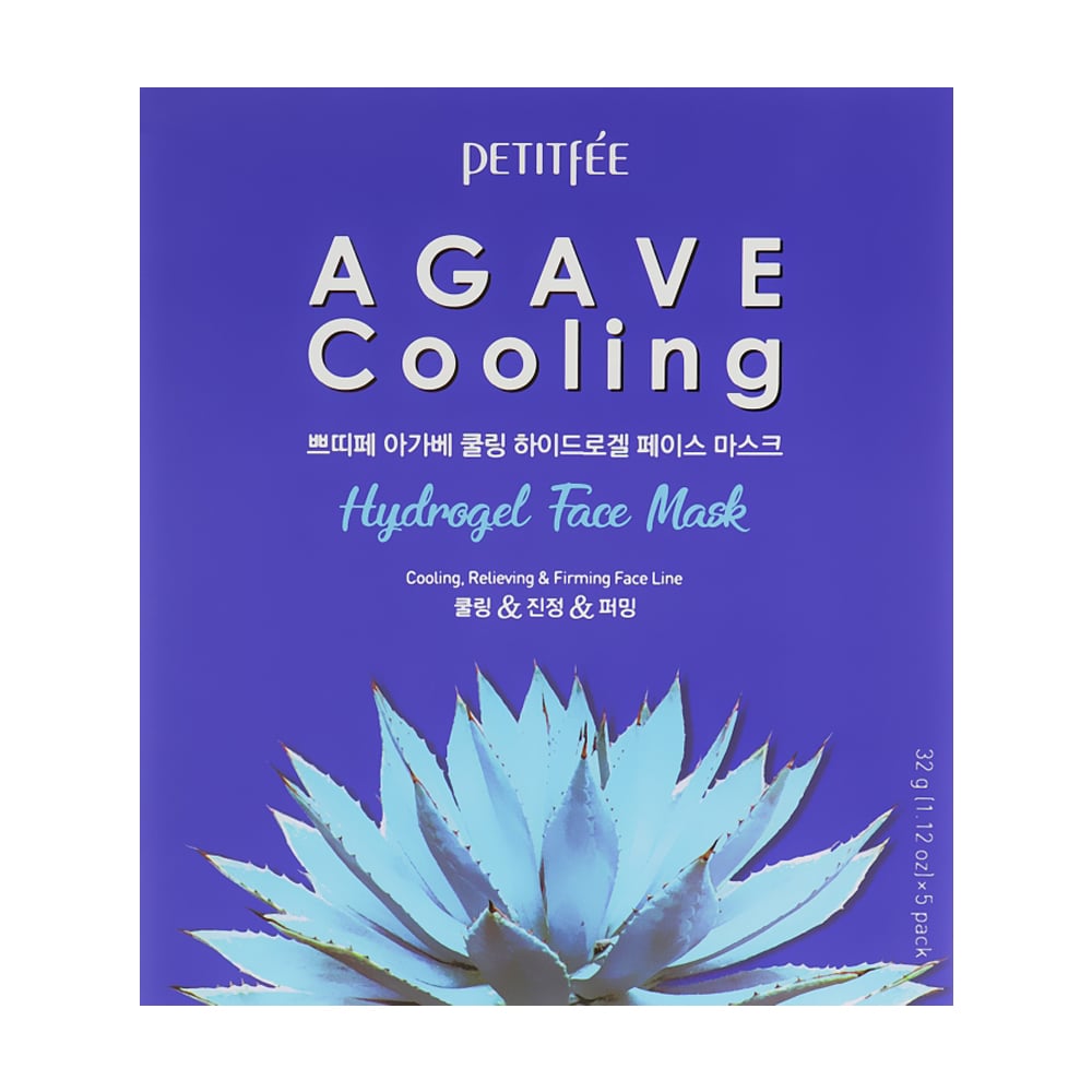 Гідрогелева охолоджувальна маска для обличчя Petitfee &amp; Koelf Agave Cooling Hydrogel Face Mask, 5 шт